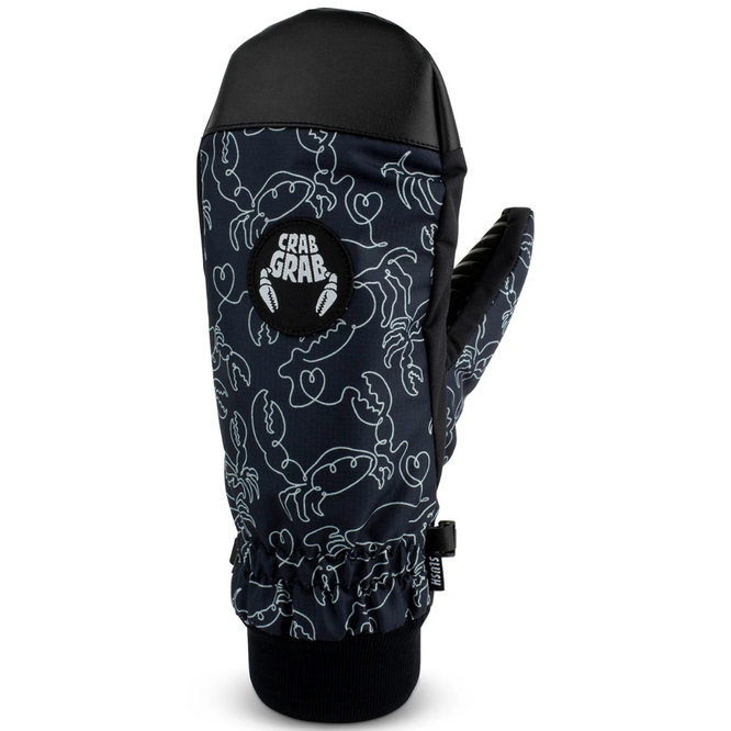 Slush Mitt Crab Doodle Black