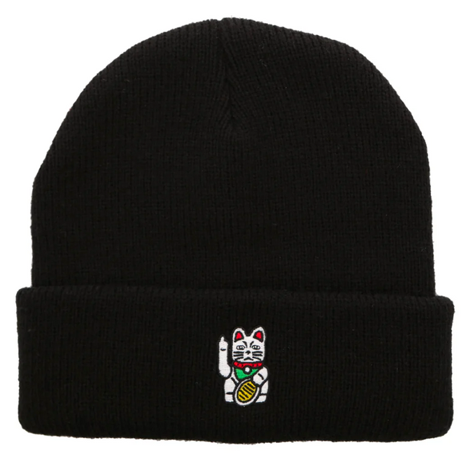 Bye Bye Cat Beanie Black
