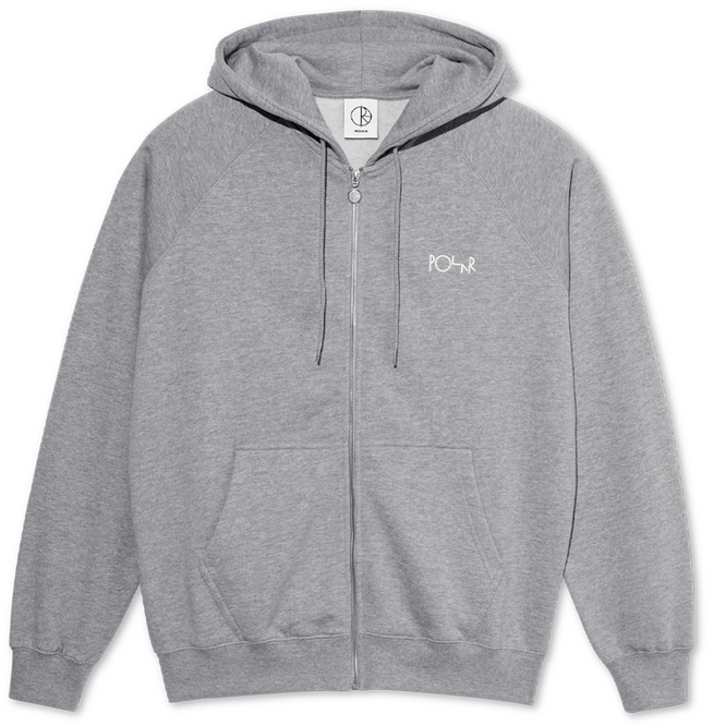Default Zip Hoodie Heather Grey