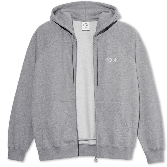 Default Zip Hoodie Heather Grey