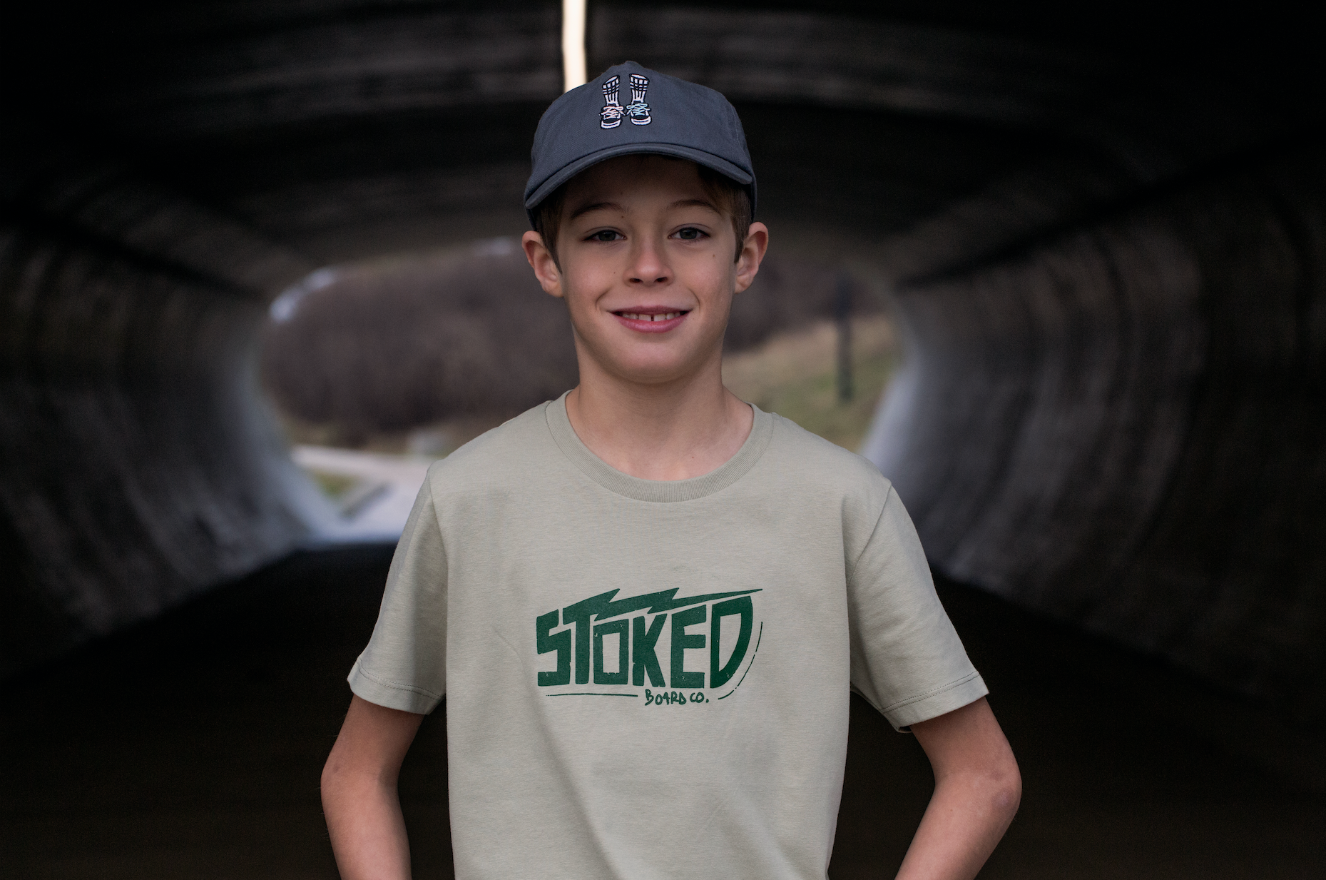 Kids Electric T-shirt Black Heather Blue