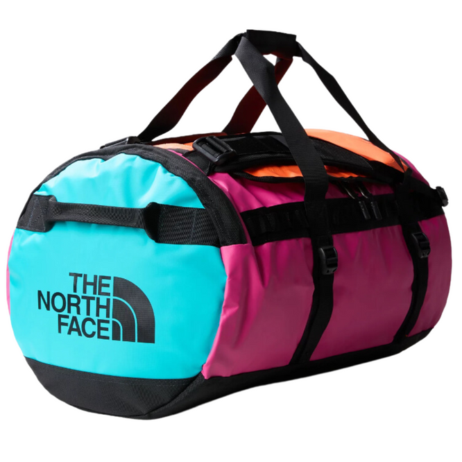 Base Camp M Duffel Bag Mr. Pink/Apres Blue/Power Orange