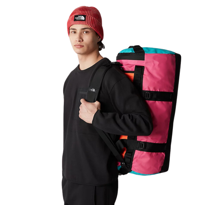 Base Camp M Duffel Bag Mr. Pink/Apres Blue/Power Orange