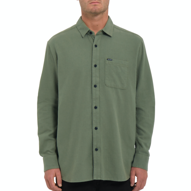 Caden Solid Longsleeve Shirt Agave