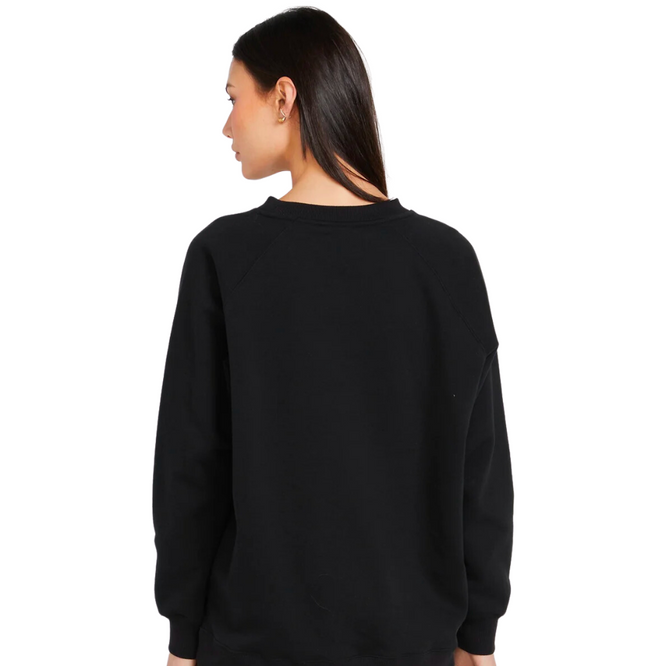 Womens Dede Boyfriend Crew Sweatshirt Black