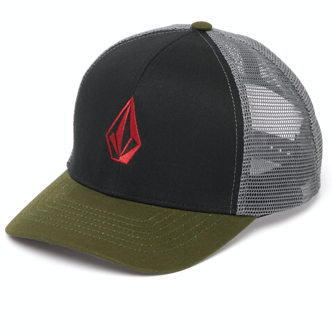 Kids Full Stone Cheese Cap Crimson