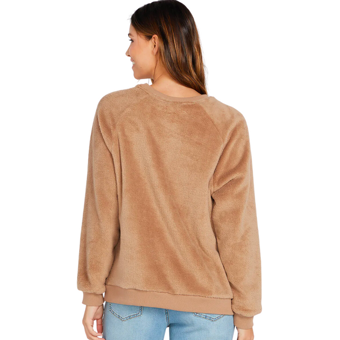 Pheelin Phine Sherpa Crew Sweatshirt Mocha