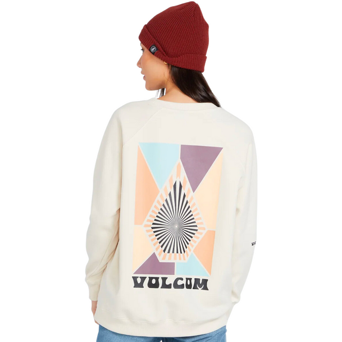 Womens Stone Magic Boyfriend Crew Sweatshirt Cloud