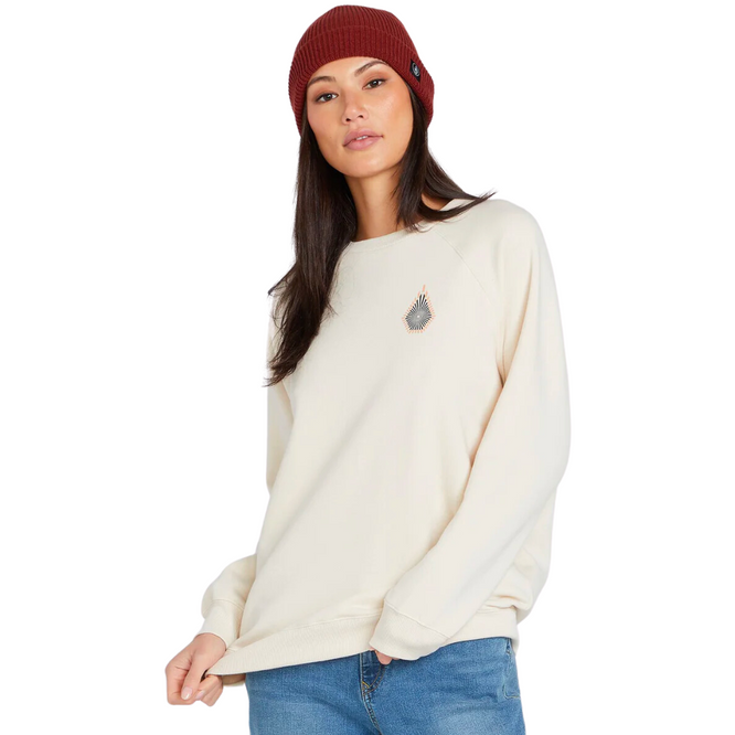 Womens Stone Magic Boyfriend Crew Sweatshirt Cloud