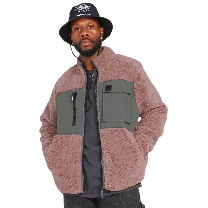 Storm Stone Zip Up Sweatshirt Fleece Bordeaux Brown