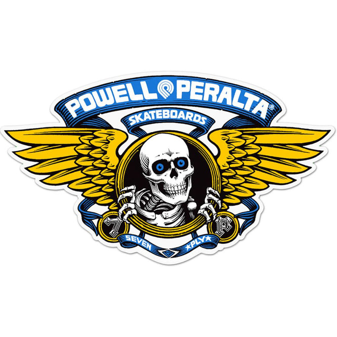 Winged Ripper 5" Sticker Blue