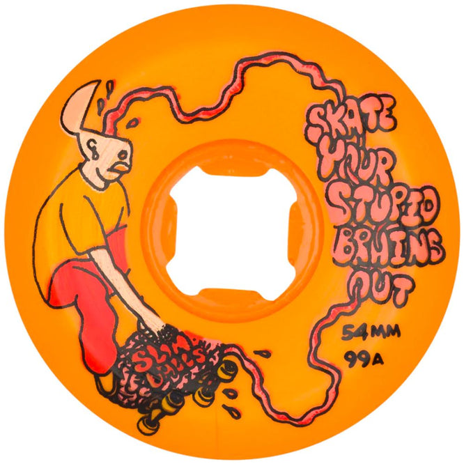 Stupid Brains Speed Balls Orange 99a 54mm Skateboard Wheels