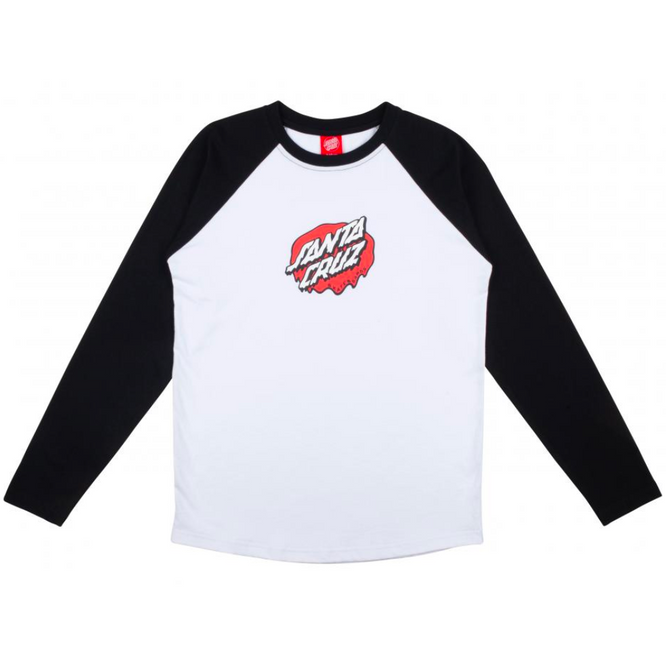 Kids Melting Dot Baseball T-shirt Black/White