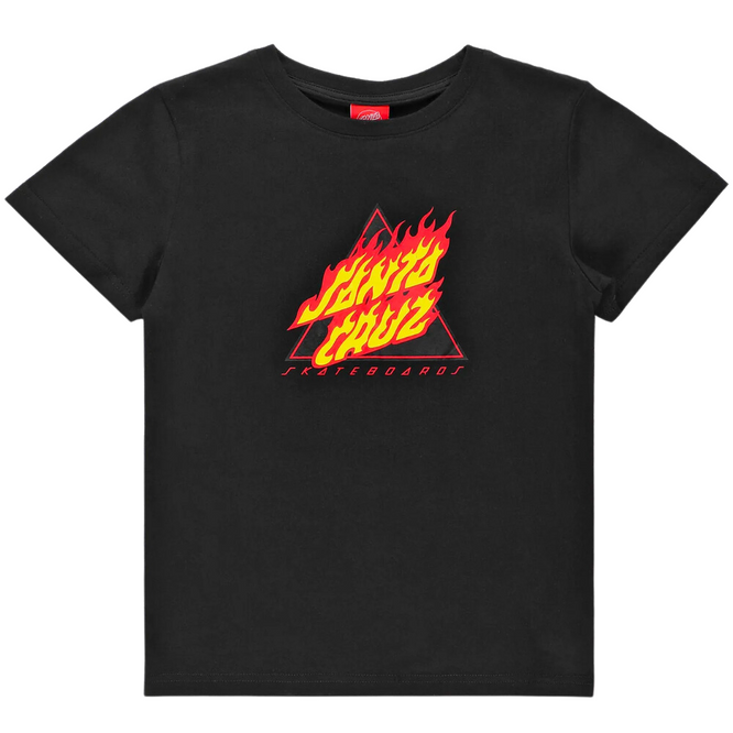 Kids Flamed Not A Dot Front T-Shirt Black