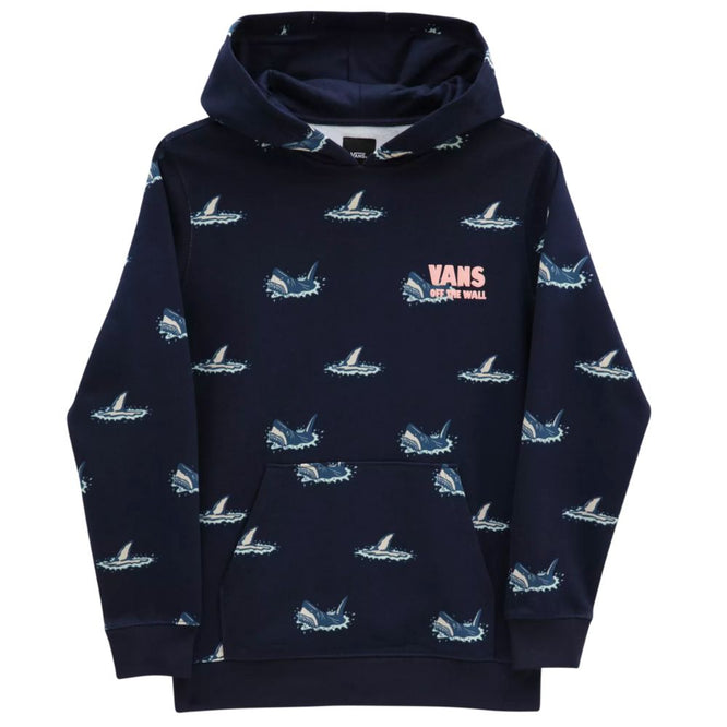 Kids Shark Fin Hoodie Dress Blues