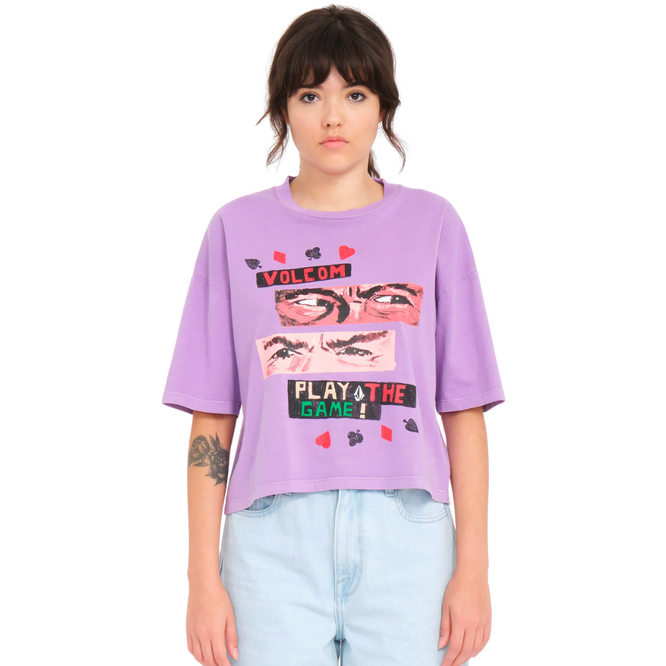 Womens Play The T-shirt Paisley Purple