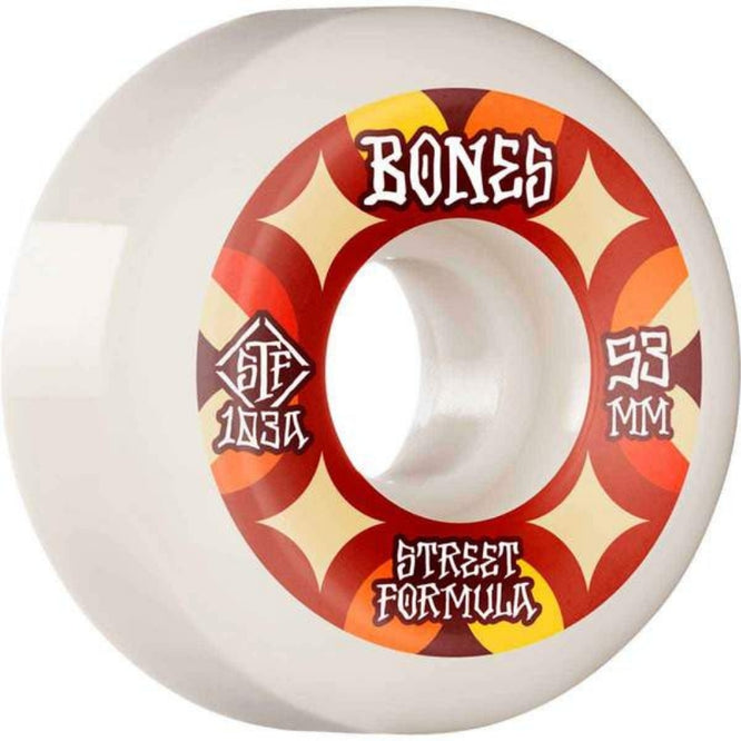 STF Retros V5 Sidecut 103a 53mm White Skateboard Wheels