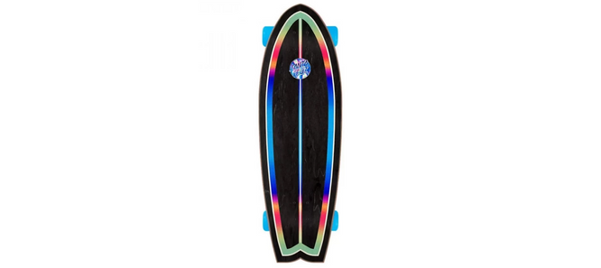 Iridescent Dot Shark 27.7" Black/Blue/Multi Complete Cruiser