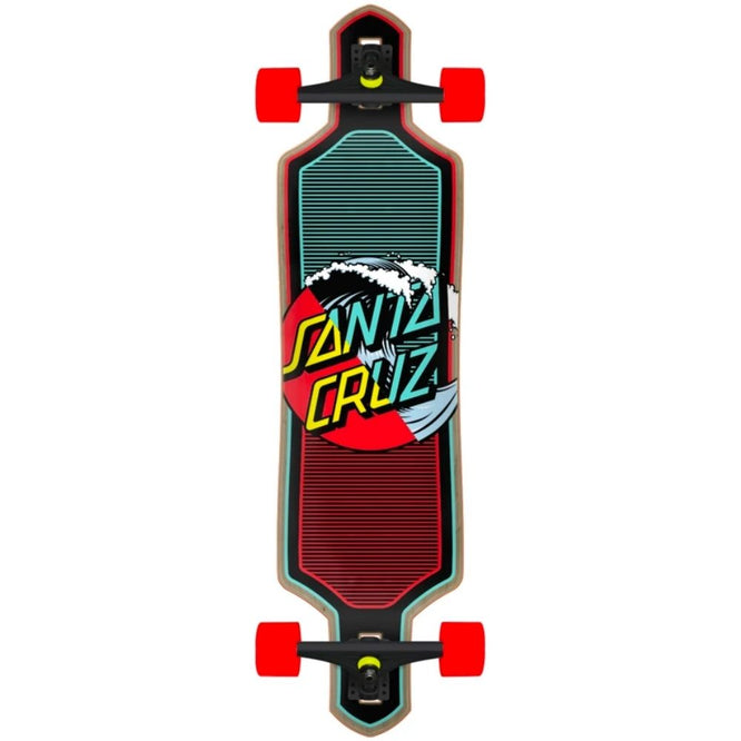 Wave Dot Splice Drop Thru 36" Complete Longboard