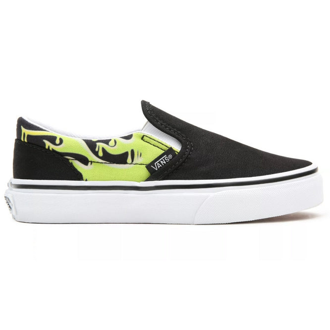 Kids Classic Slip-On Slime Flame Black/White