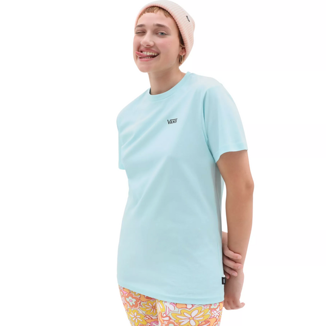 Womens Left Chest Logo T-shirt Blue Glow