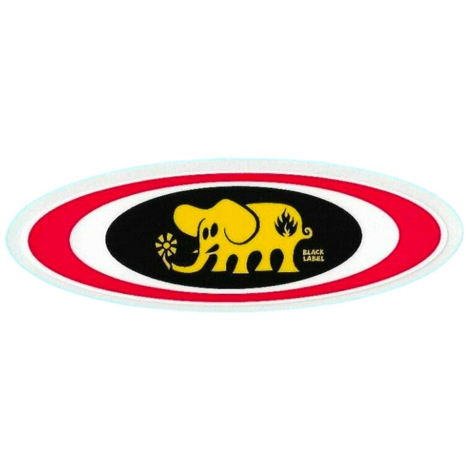 Oval Elephant Sticker Red