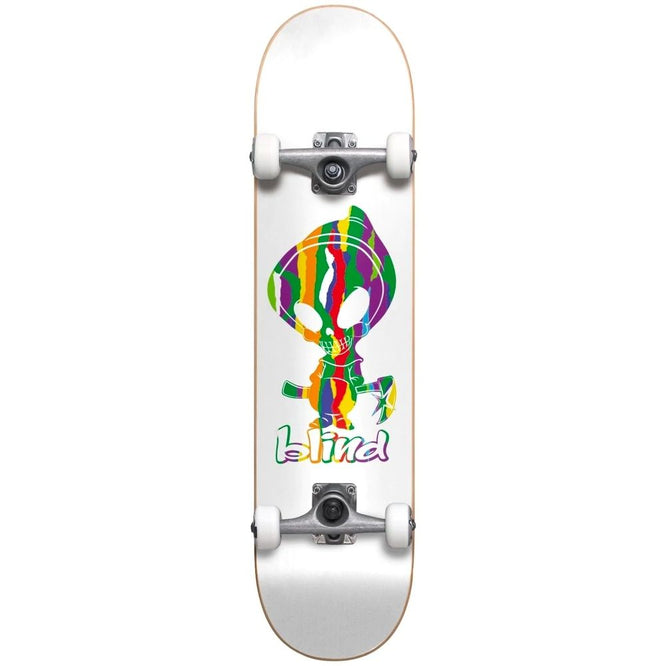 Reaper Sweater Pattern White 7.25" Complete Skateboard