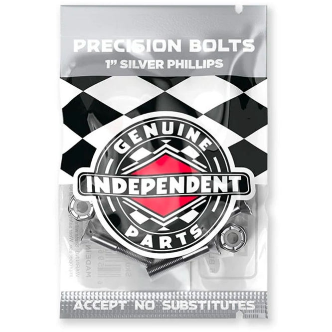Silver/Black 1" Phillips Hardware Set