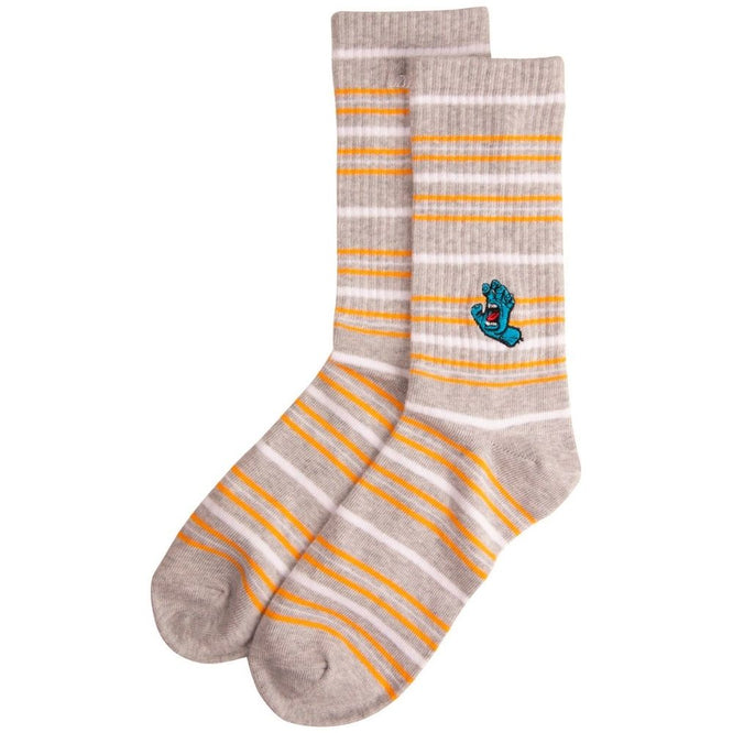 Screaming Mini Hand Stripe Socks Heather