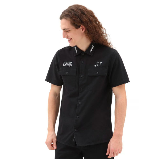 Elijah Berle Woven Shirt Black