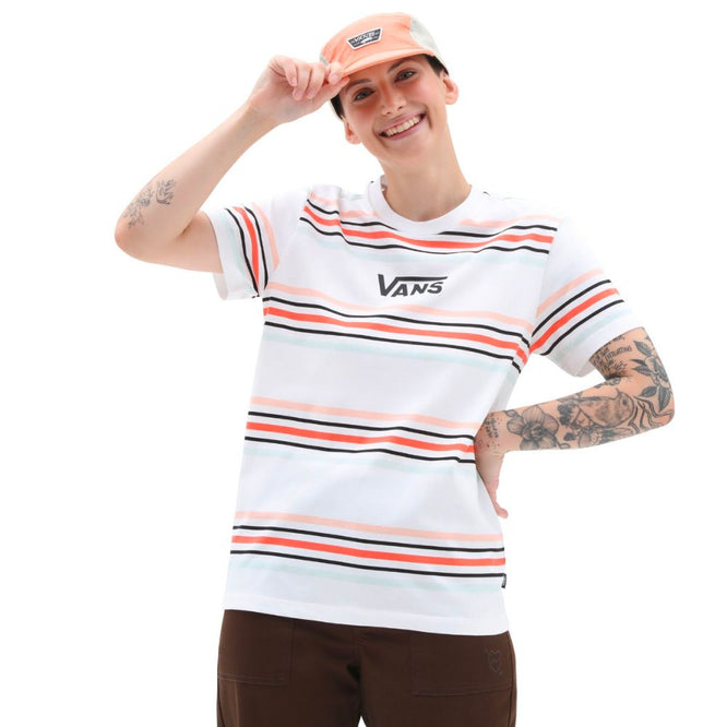 Womens Fruit Party Stripe T-shirt White