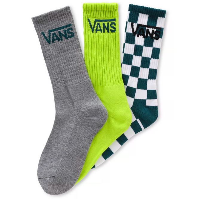 Kids Classic Crew Socks 3 Pack Lime Punch