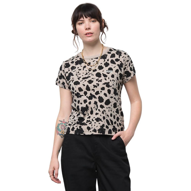 Womens Animal Instinct Mini T-shirt Cobblestone