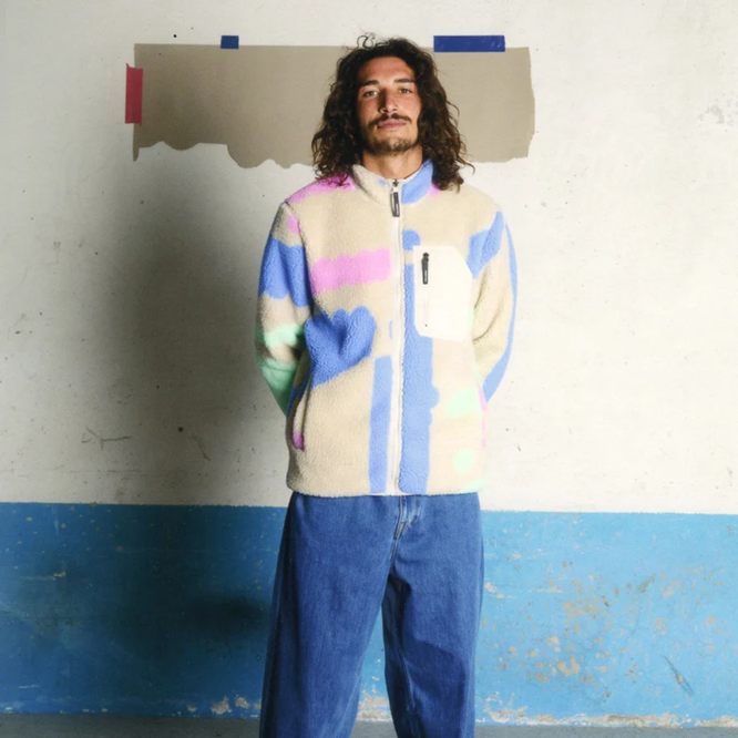 FA Carrau Fuzzar Zip Sherpa Jacket Multi