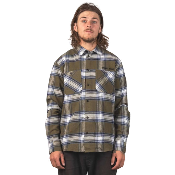 Baekkel Flannel Shirt Green