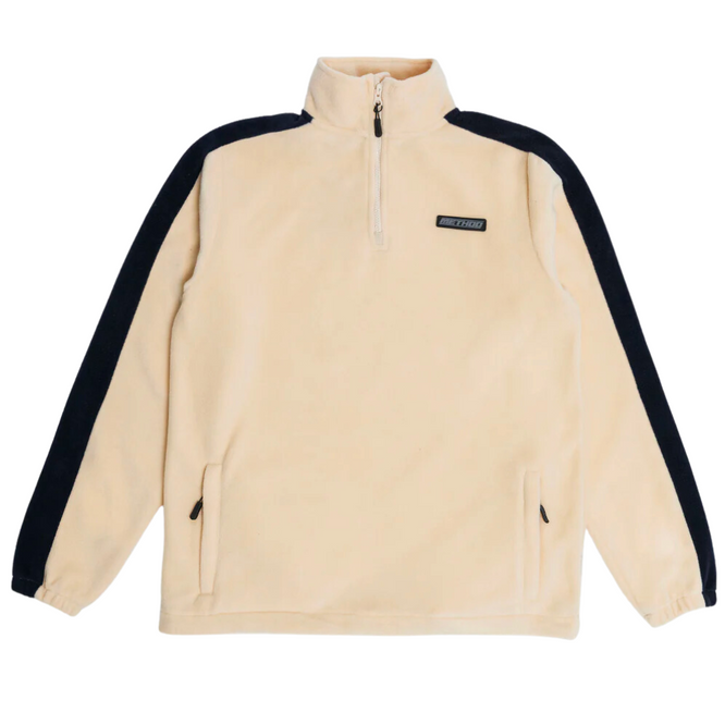 Fast Times 1/4 Zip Fleece Oat/Navy