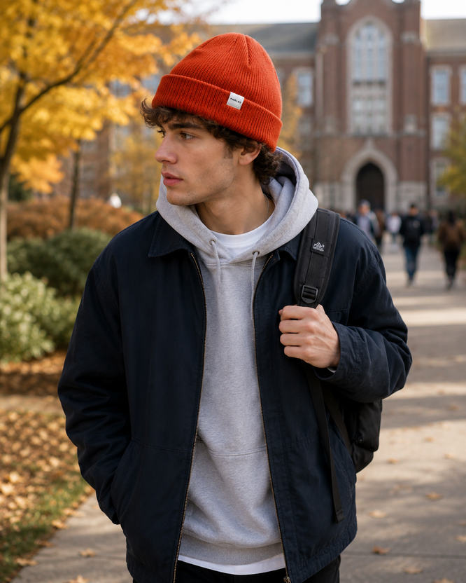Flatholm Beanie Burnt Ochre