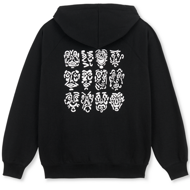 12 Faces Default Zip Hoodie Black