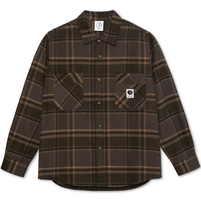 Mike Longsleeve Shirt Flannel Brown/Mauve