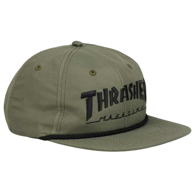 Rope Snapback Cap Olive/Black