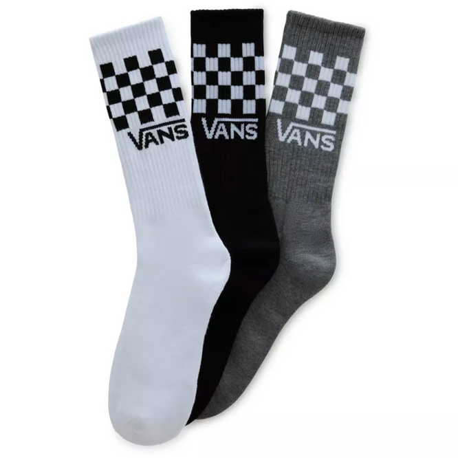 Classic Check Crew Socks 3-Pack Black/White