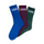 Kids Drop V Classic Check Crew Socks 3-Pack White/Black/Heather Grey