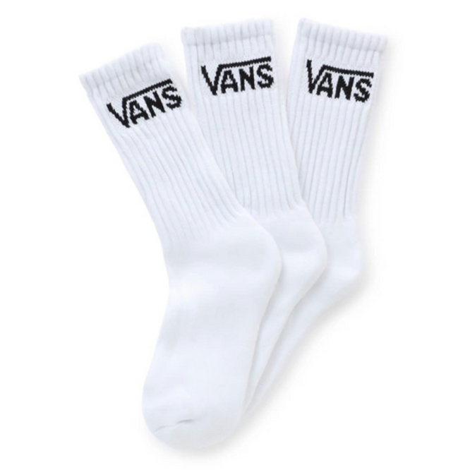 Kids Classic Crew Socks 3-Pack White