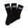 Kids Drop V Classic Check Crew Socks 3-Pack White/Black/Heather Grey