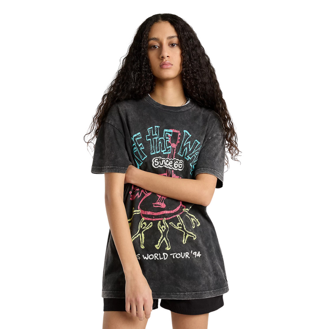 Womens Guitar Solo Oversized T-shirt Black