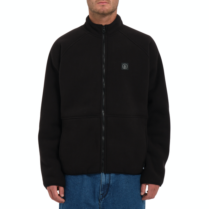 Runtime Grid Zip Sherpa Sweatshirt Black