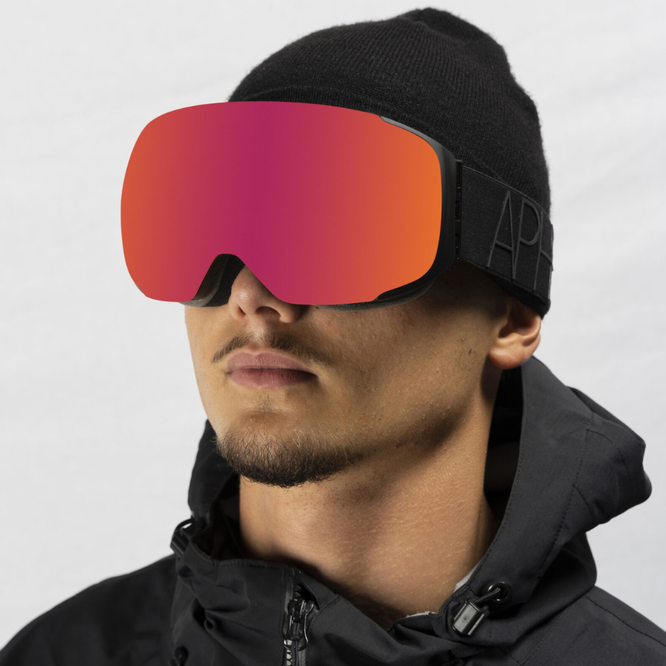 Kepler Black Revo Red Lens S3/S1 Snowboard Goggles
