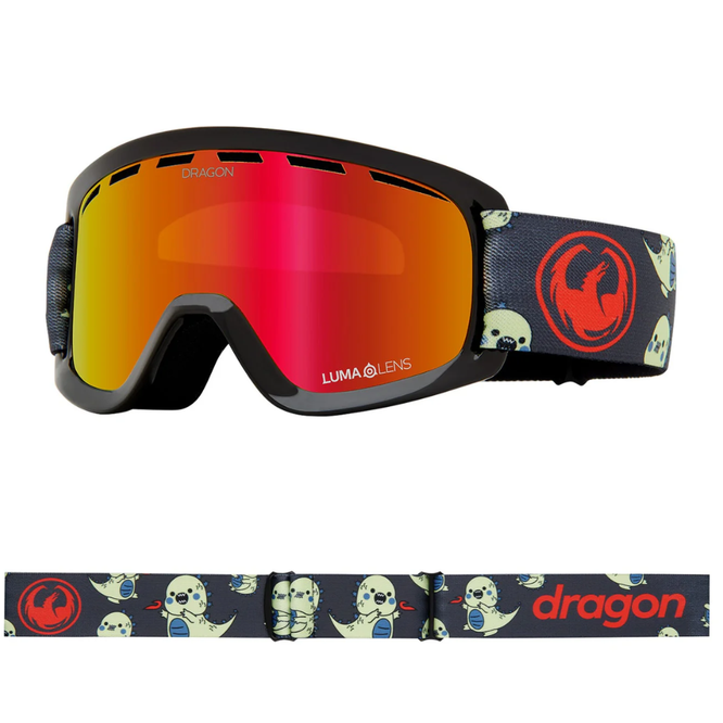 Kids Lil D Lil Kaiju LumaLens Red Ionized Snowboard Goggles