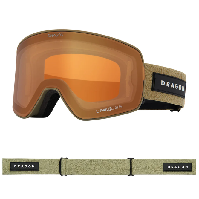 NFX2 Earth LumaLens Silver Ionized+ LumaLens Amber Snowboard Goggles