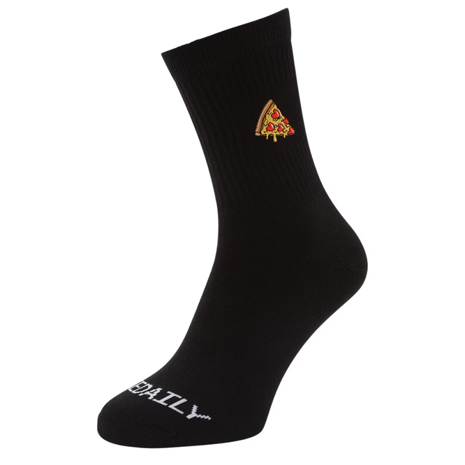 Pizza Love Socks Black